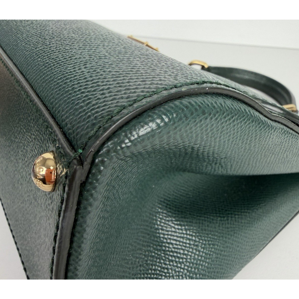 Dolce & Gabbana Sicily Handbag Medium in Green Dauphine Calfskin Leather S14 - Picture 6 of 16